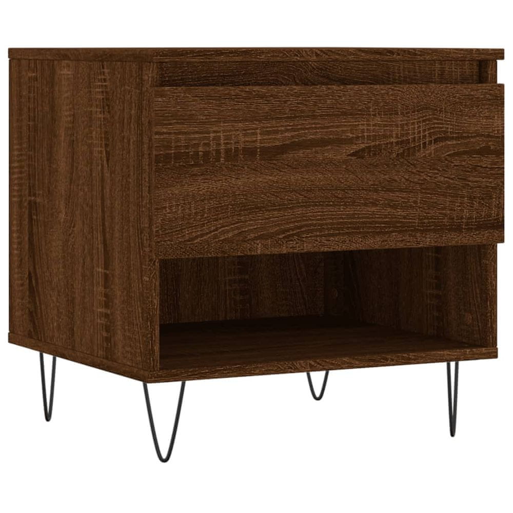 Vidaxl Konferenčný stolík hnedý dub 50x46x50 cm kompozitné drevo